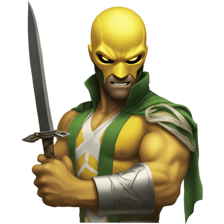 Iron fist(from marvel) with a dagger emoji