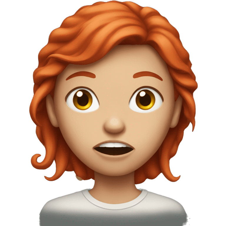 mad red head girl emoji