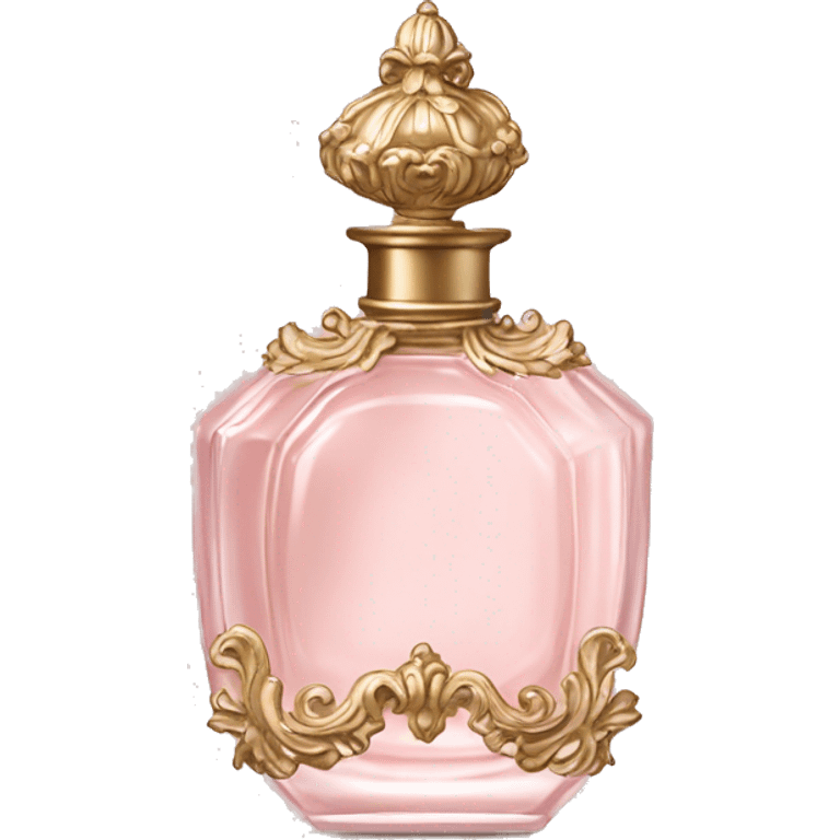 Vintage rococo perfume pale pink emoji