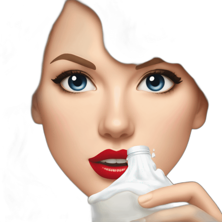 taylor-swift-selfie-milk-on-face-dripping emoji