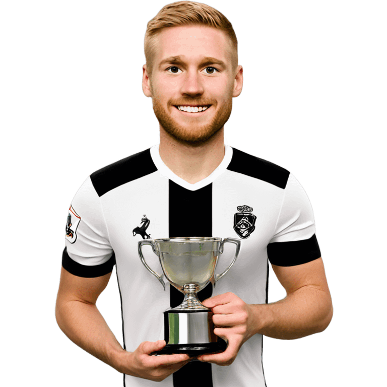 Derby county football club player holding trophy  emoji