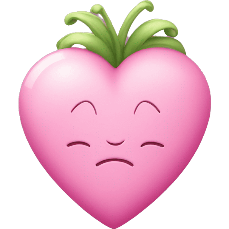 pink cute heart with light coquette floral inside of it  emoji