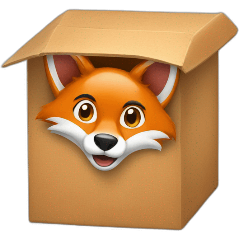 fox in cartoon box emoji