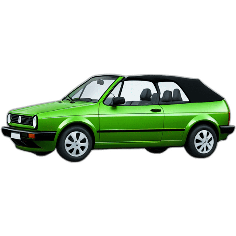 volkswagen golf 3 cabrio green emoji