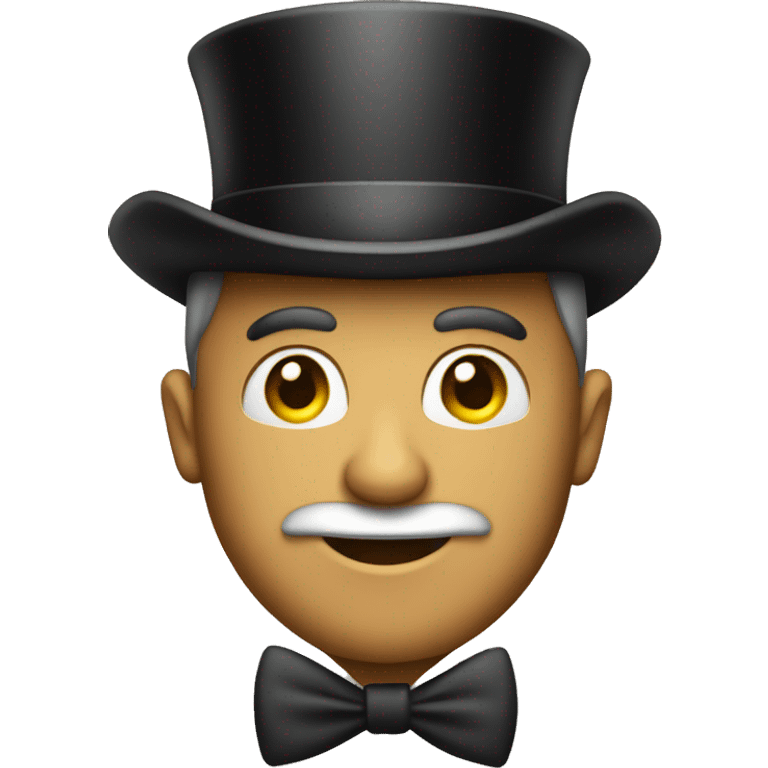 A man with a top hat on his head emoji