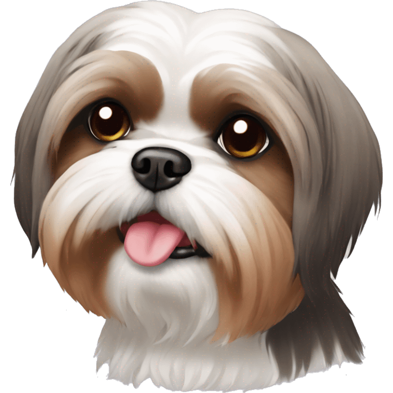 Shih tzu with red cheeks emoji