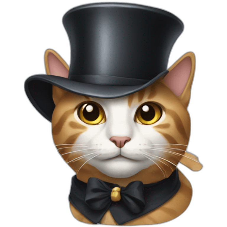 Cat with a magician hat emoji