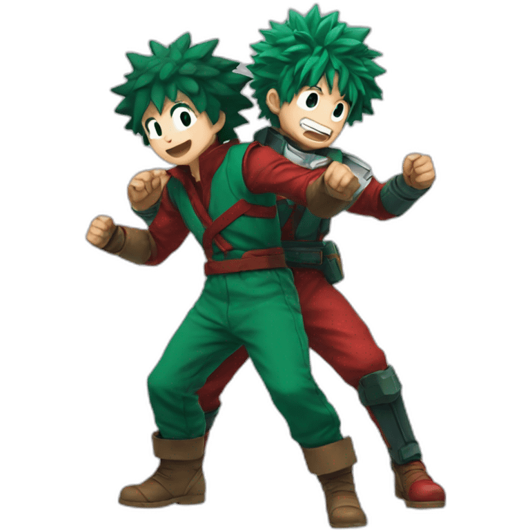 deku et shoto s'embrassent emoji