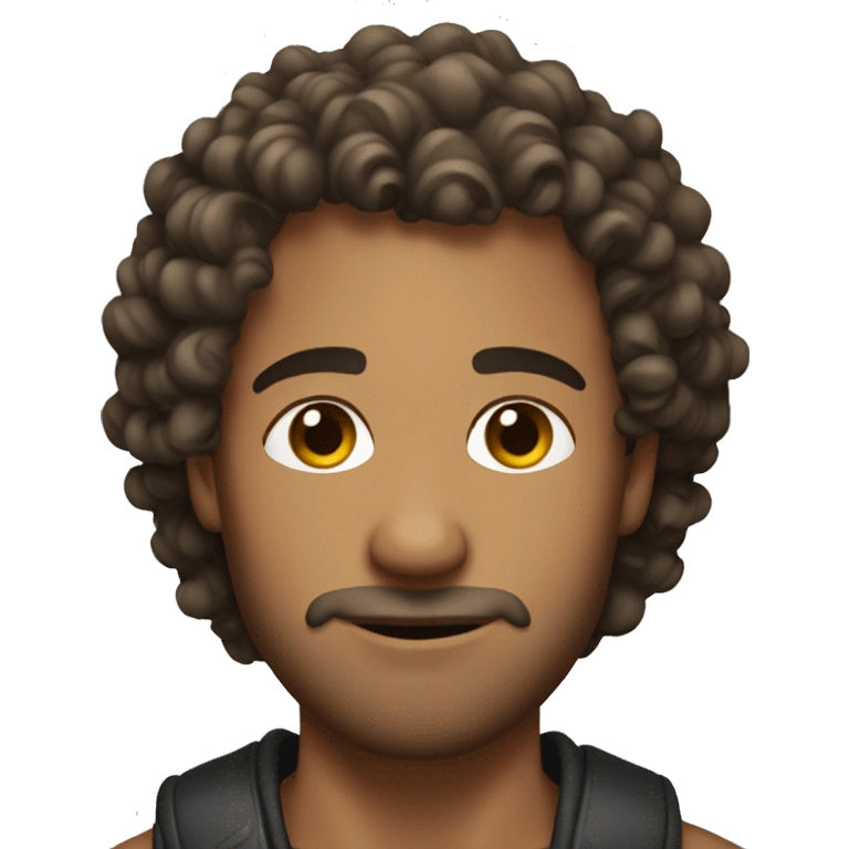 sexy guy with curly hair emoji