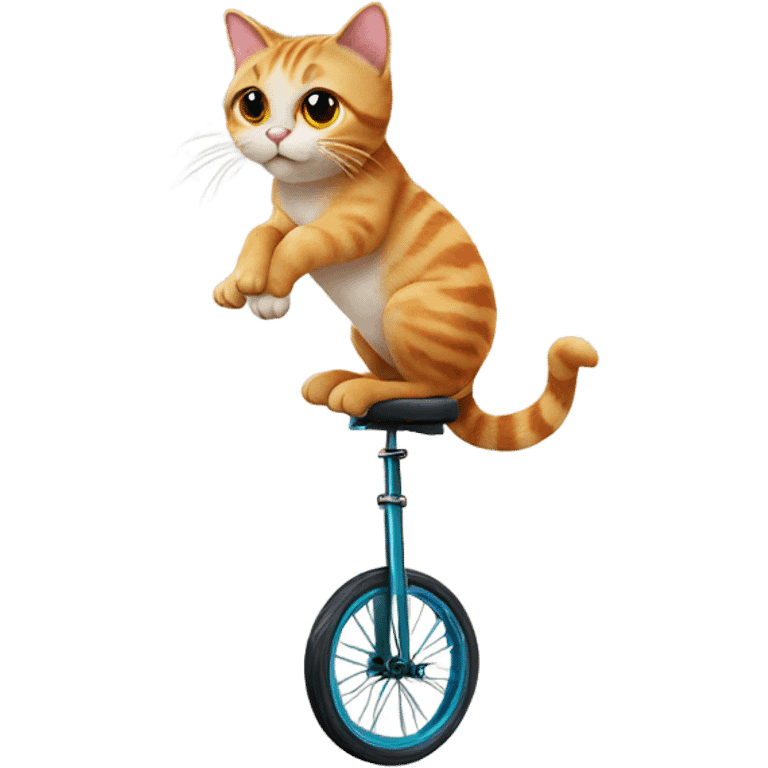 Cat on a unicycle emoji