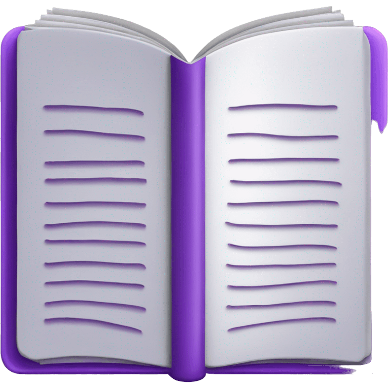 iOs closed book emoji in purple (make it wider with a black spine) emoji