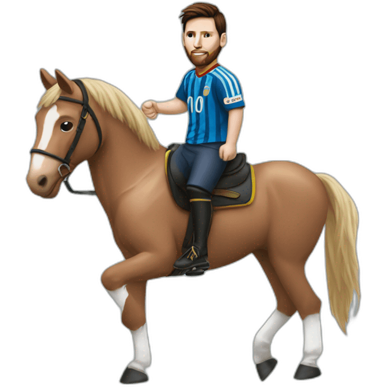 Messi on horse emoji