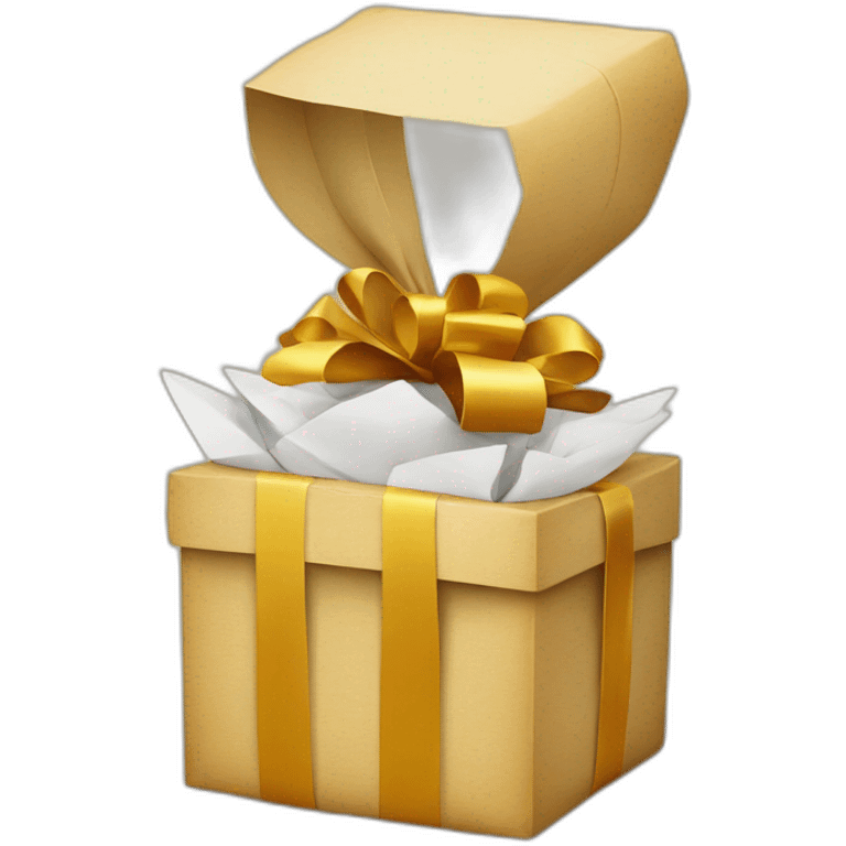 gift with an egyptian paper emoji