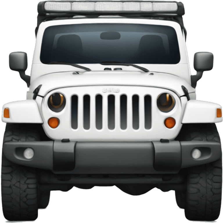 White Jeep wrangle  emoji