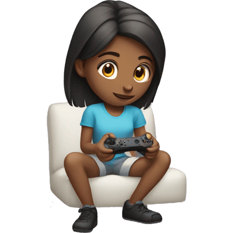 Girl playing video games  emoji