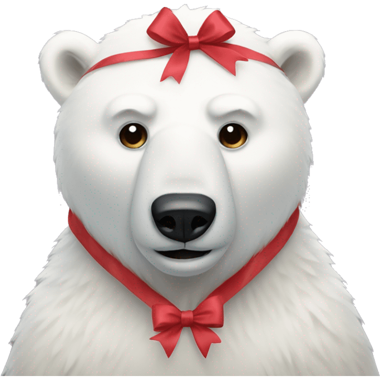 polar bear with bows emoji