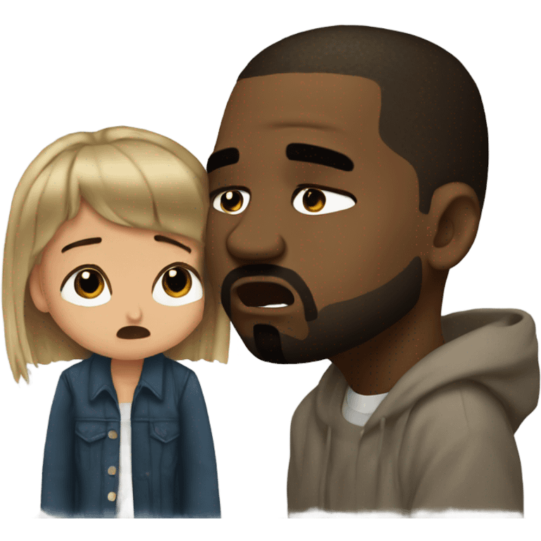 Kanye and Taylor crying emoji