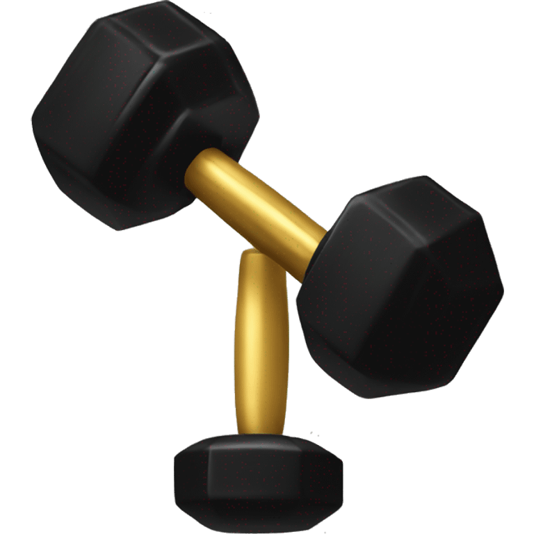 Black and gold dumbbells emoji