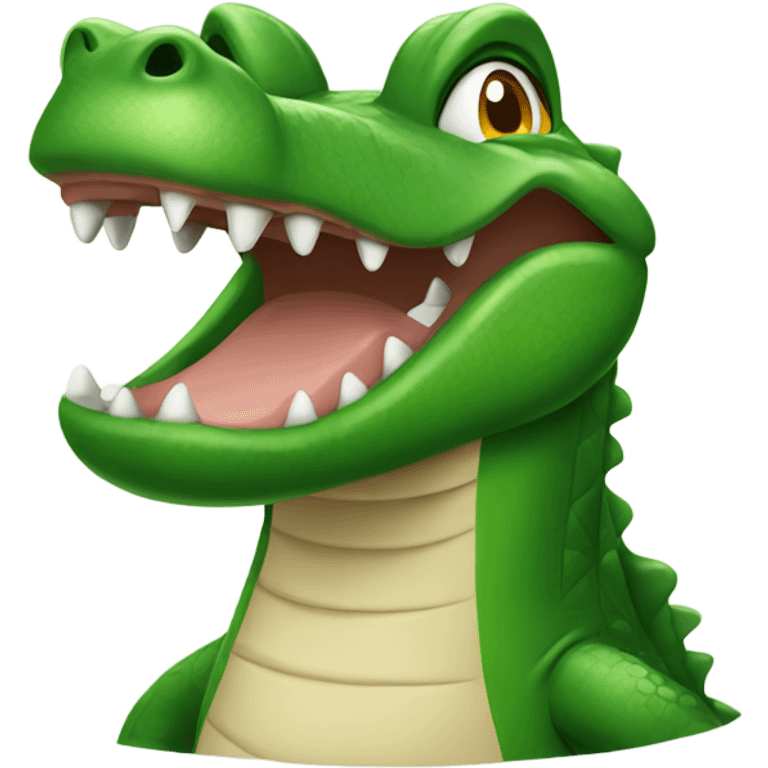 Smiling alligator  emoji