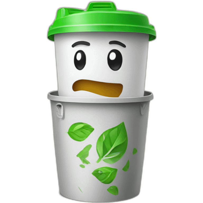 Good morning eco trash emoji