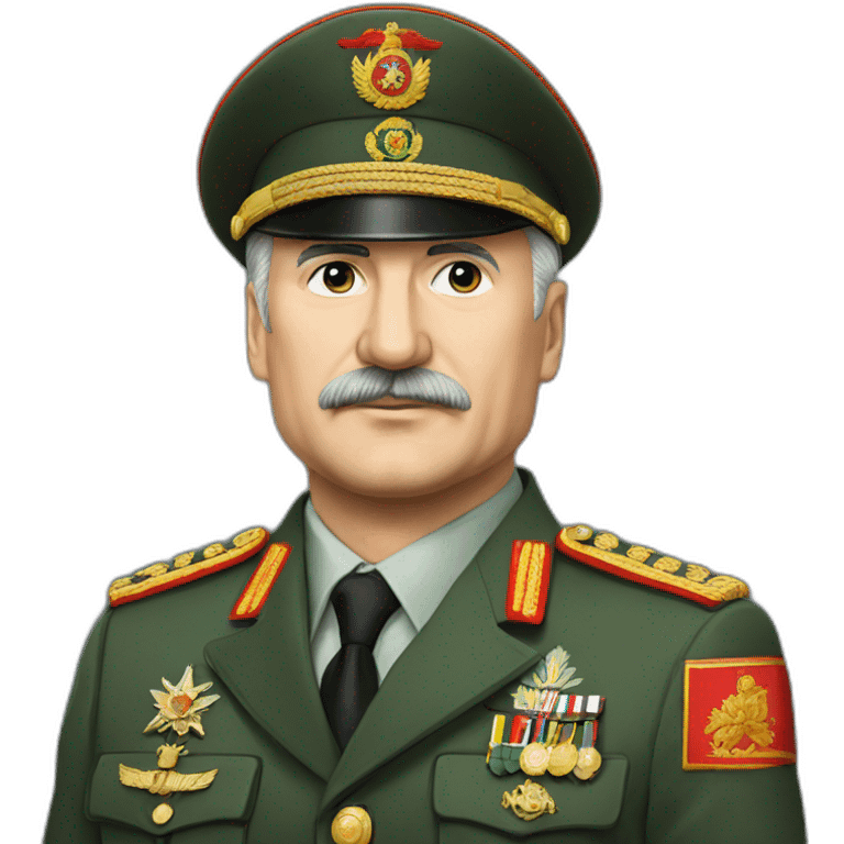 Lukashenko in military uniform  emoji