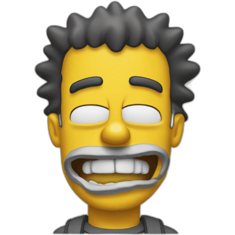 Bart Simpson rigolant emoji