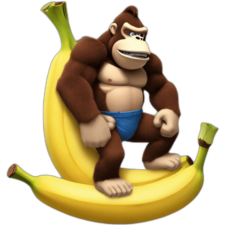 DONKEY KONG ON TOP OF A GIANT BANANA emoji