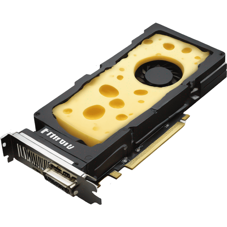 graphics card made of cheese emoji