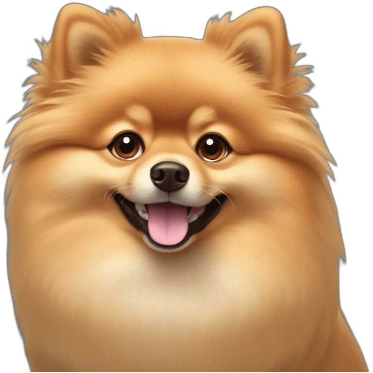 smiling tan pomeranian emoji