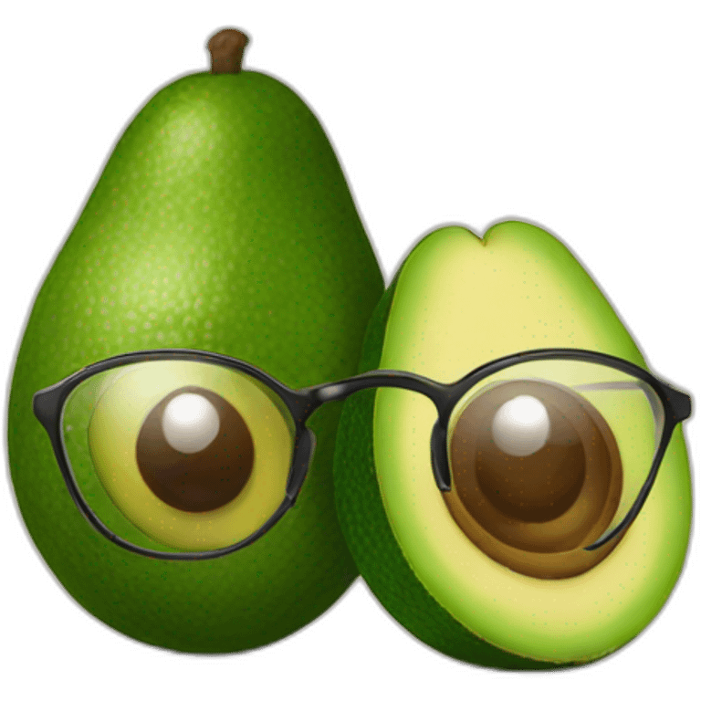 avocado in glasses emoji