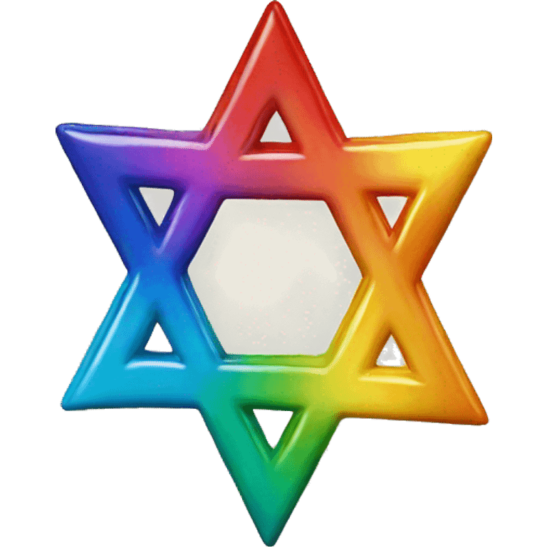 rainbow Star of David  emoji