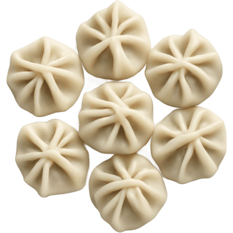 Dumplings on a white plate emoji