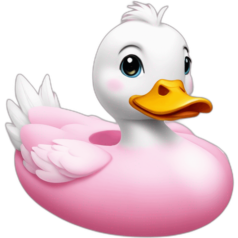 Canard de baignoire rose emoji