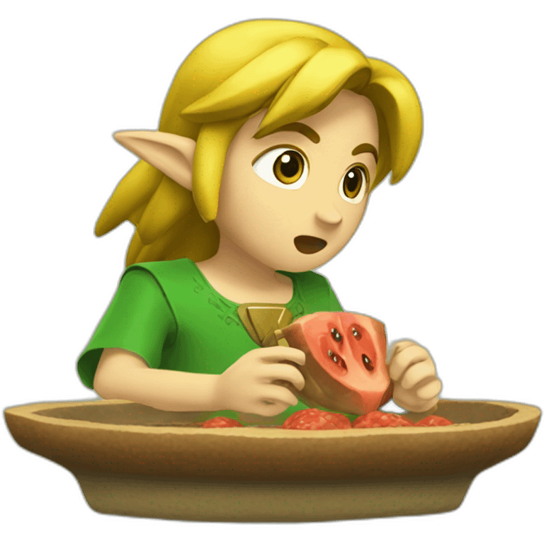 Zelda qui mange emoji