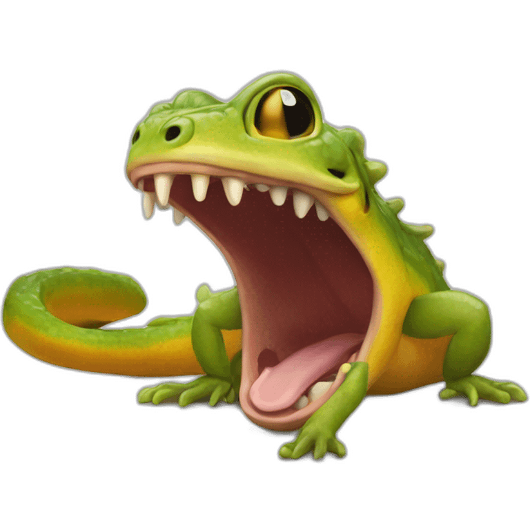 Salamandra sacando la lengua emoji