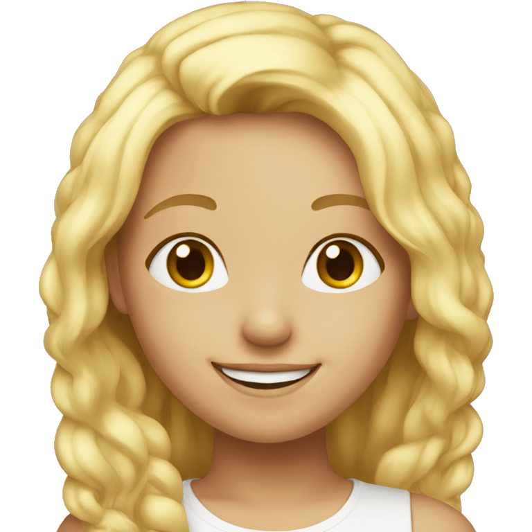 smiling girl blonde emoji