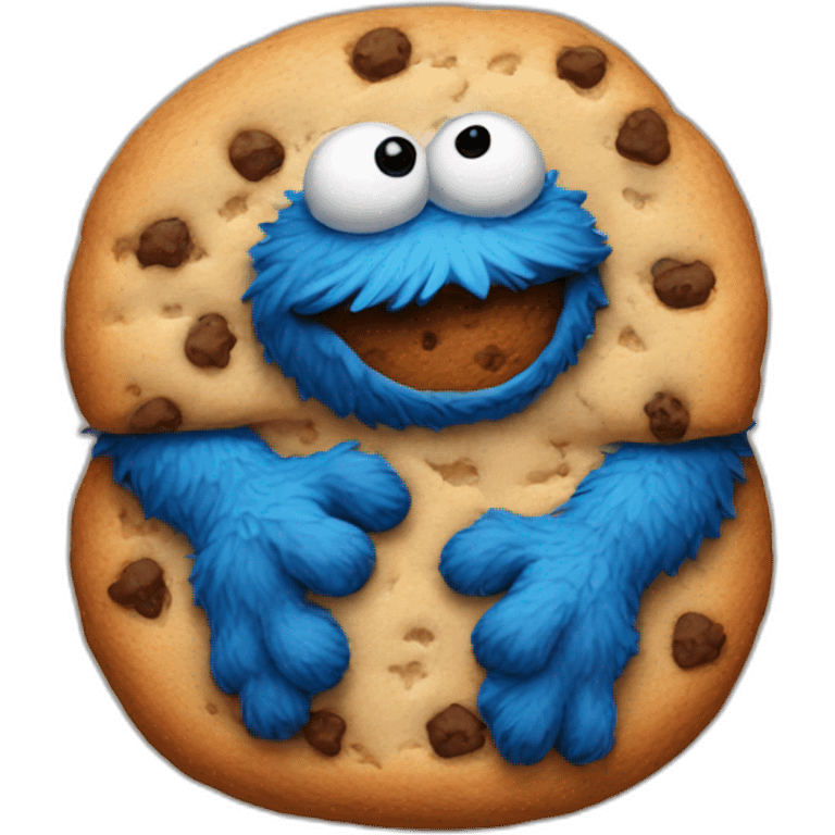 Cookie Monster sleeping emoji