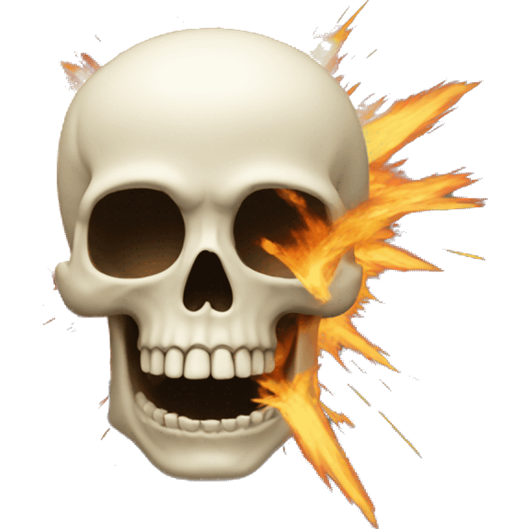 Skelet with explosion on head  emoji