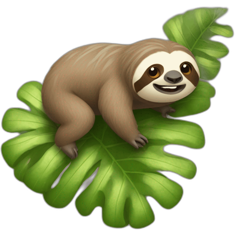 sloth riding caterpilar emoji