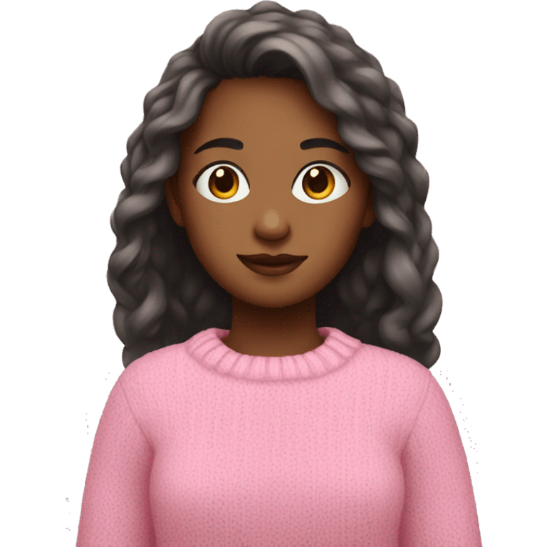 girl with pink sweater  emoji