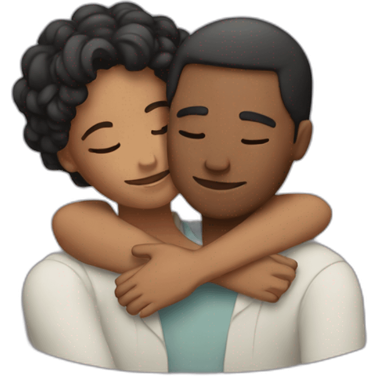 Couple hugging each other emoji