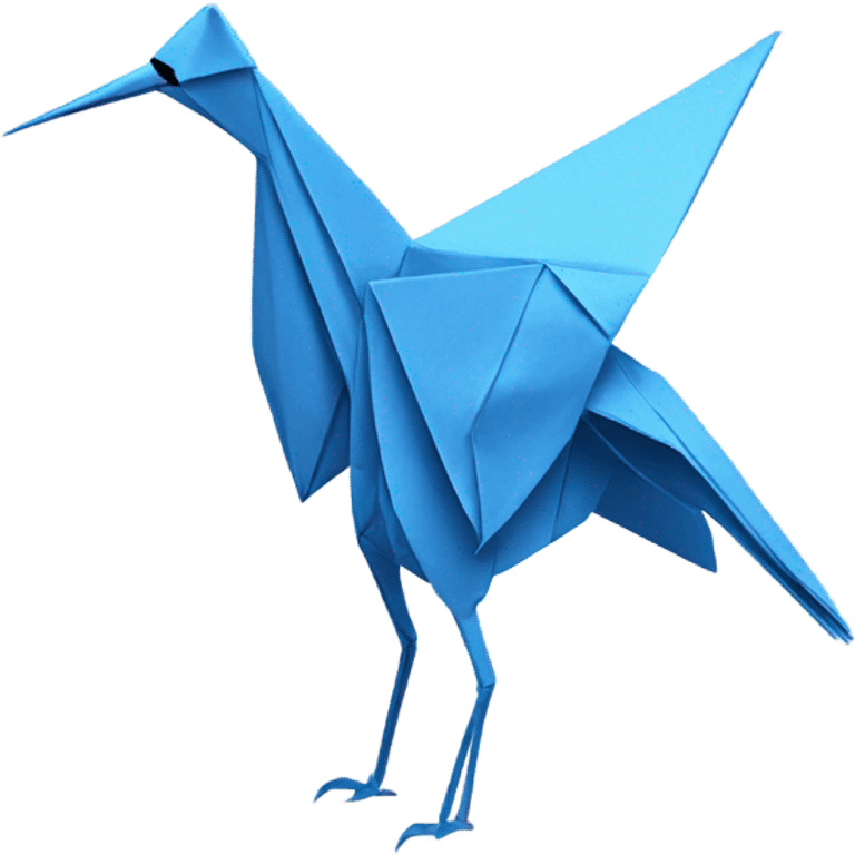 Origami crane blue better emoji