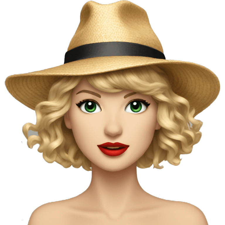 taylor swift with hat emoji