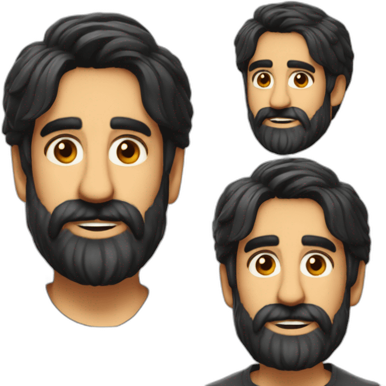 RaviTeja with full beard emoji