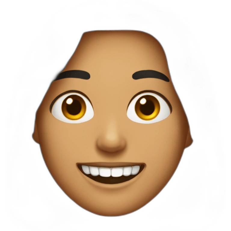 Mujer con dientes muy grandes emoji