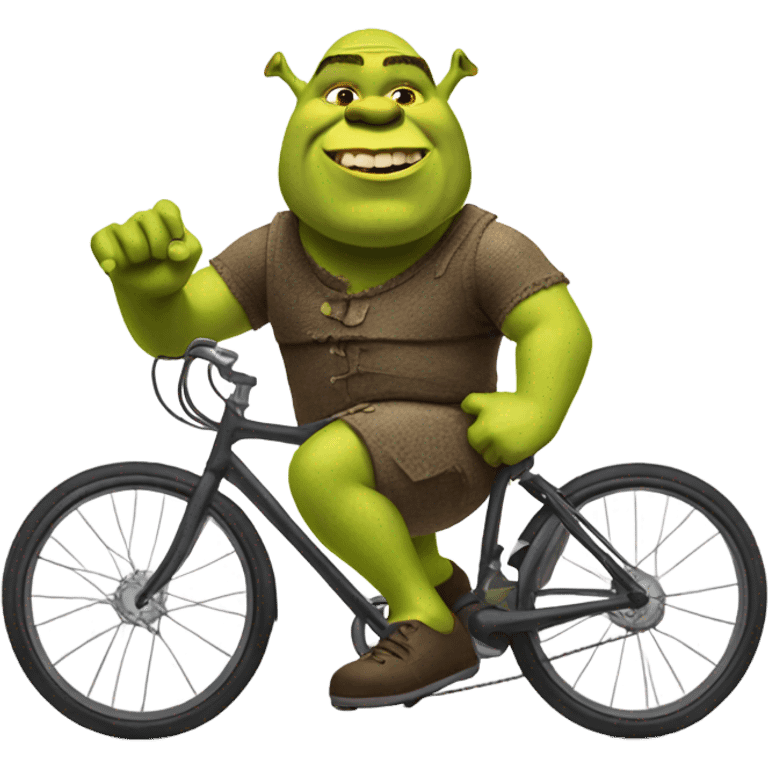 Shrek cyclist  emoji