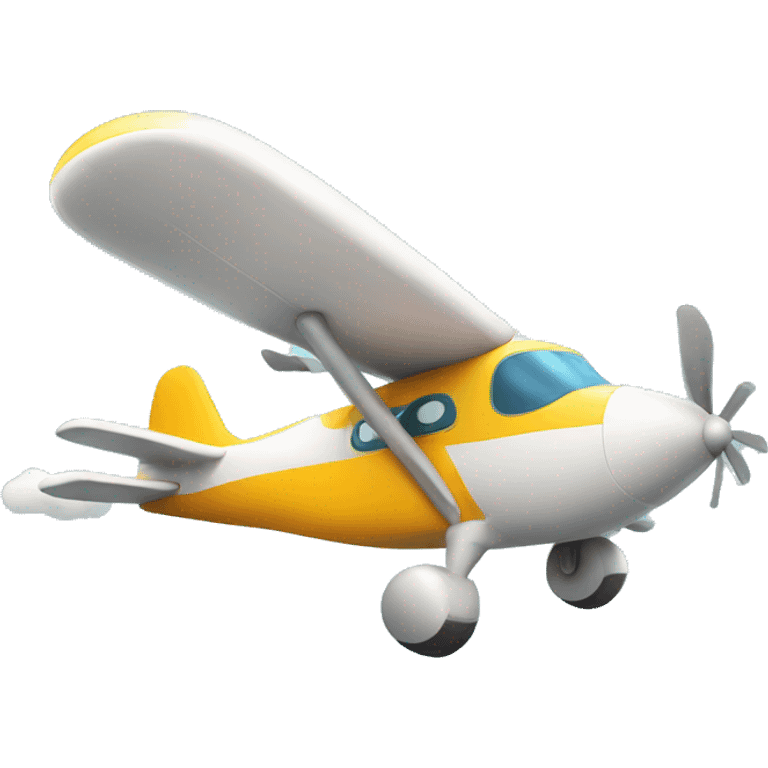 Cute flying airplane  emoji