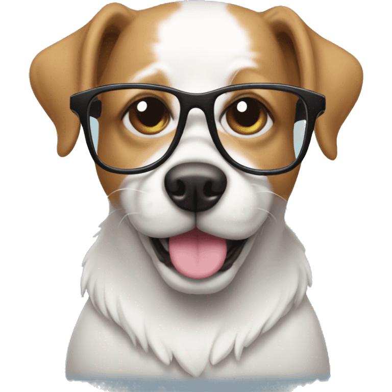 dog in glasses emoji