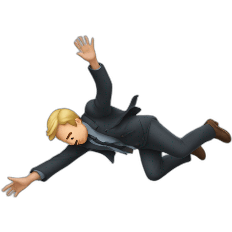 a man falling emoji