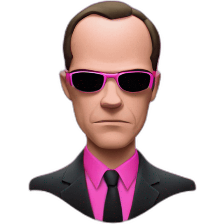 Agent Smith matrix in pink emoji